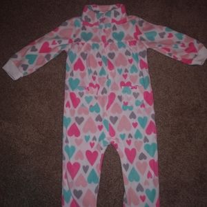 Pink and Blue Heart Long Sleeve Onesie